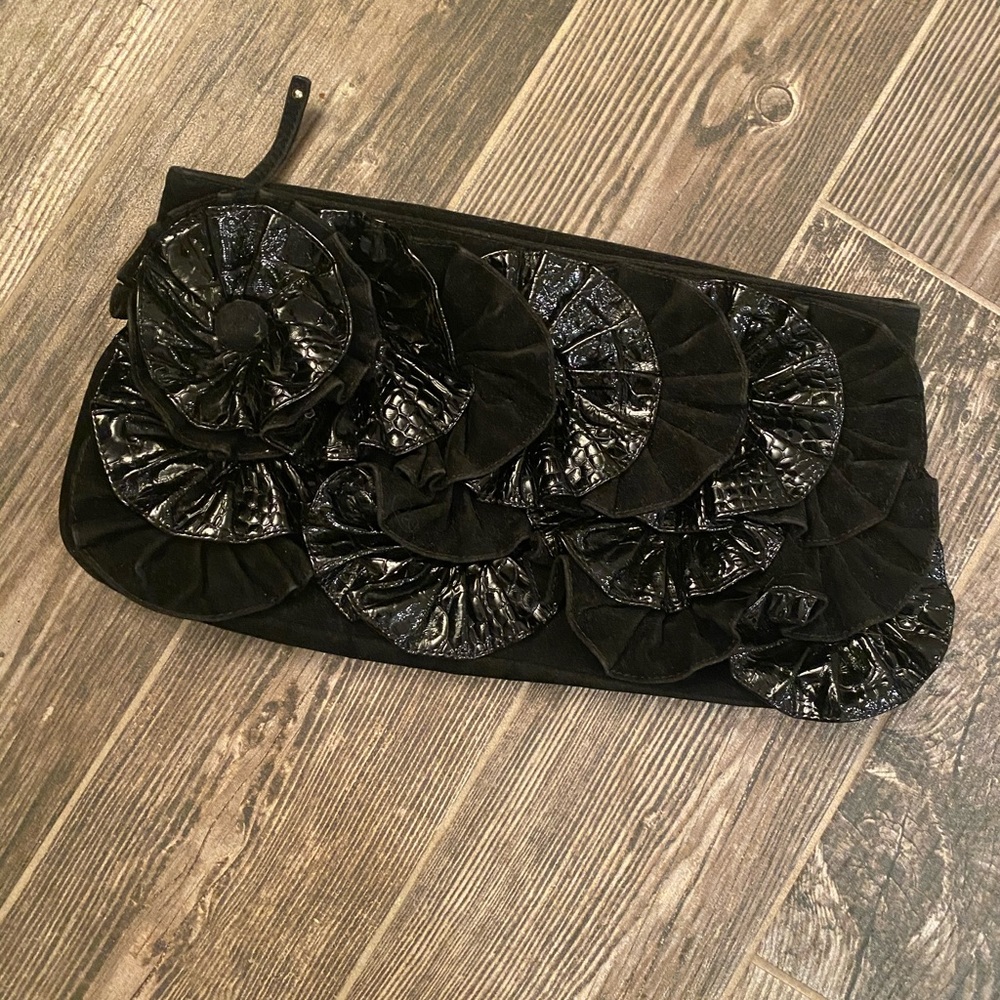 Black oversized clutch purse